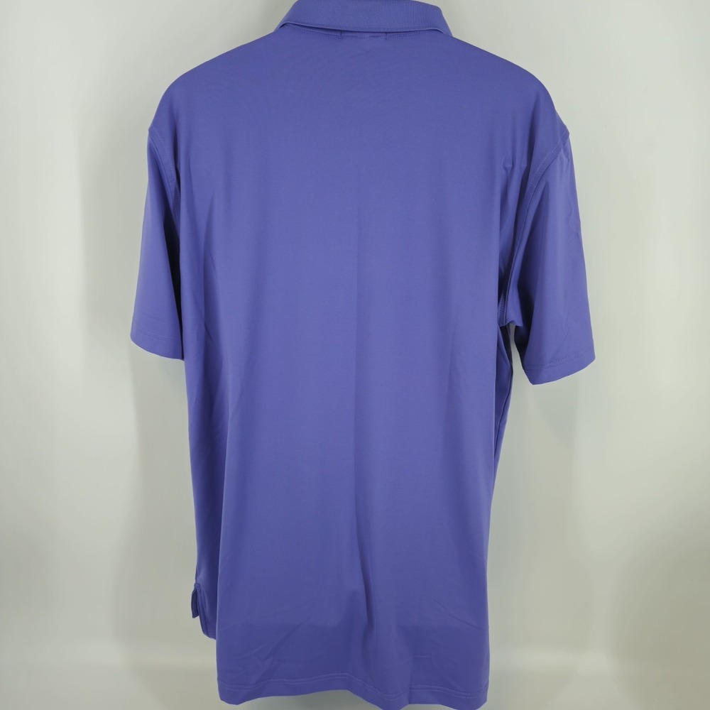 Peter Millar Mens Size Large Sean Stretch Jersey Polo Shirt Purple Travel Luxury - Picture 4 of 8